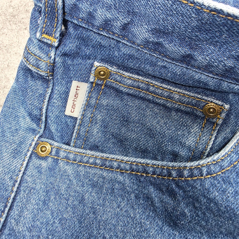 Carhartt Jeans Mens 36x32 Blue Relaxed Fit B17 DST Dark Wash - Picture 6 of 10